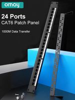 24 Port Cat6 RJ45 Patch Panel 1U 19 Inch Rack Mount Keystone Jack Network Patch