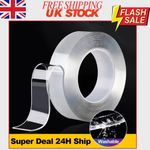 Heavy Duty Double-Sided Nano Tape Reusable Strong Stick Mounting Gel Clear NEW