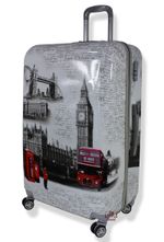 Lightweight Hard Shell PC London Landmark printed 4 wheel Suitcases luggage PC70