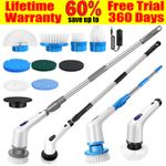 Electric Spin Power Scrubber Brush Scrubbing Tile Sink Shower Tub Bathroom Wash