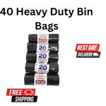 100 HEAVY DUTY BLACK REFUSE SACKS STRONG THICK RUBBISH BAGS BIN LINERS