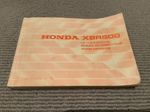 HONDA XBR500 OWNERS MANUAL