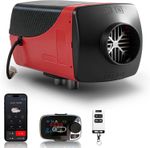 5KW 12V Diesel Heater for Caravans Compact Design & LCD Screen Red