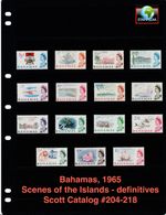 $60.80 Scott Value - 1965 BAHAMAS Fish,Scenes QEII definitives CV MNH NH UMM