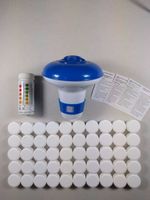 1KG of Chlorine Tablets Pool Hot Tub Spa + Dispenser + Testing strips FULL KIT!