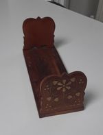 Vintage Marquetary hand-made extending wooden Book Slide