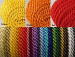 Silky Twisted Cord 2mm, 3.5mm, 6.5mm, Soutache Braided Rope Trim Piping Thread