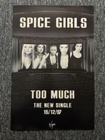 RARE ORIGINAL  38x25.5cm RECORD STORE POSTER - SPICE GIRLS - TOO MUCH  (1997)