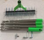 Thatch Rake Scarifier Lawn Aerator Steel Tines Moss Grass Remover Garden Tool