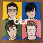 VINTAGE 12" X 12" RECORD STORE PROMO DISPLAY CARD - BLUR - THE BEST OF  (2000)