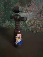 Vintage Corkscrew Wooden Double Helix Twist With Image Of French Man On Side