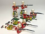 Please Read Britains 6 x Scottish Regiment Firing Metal 6cm Unboxed