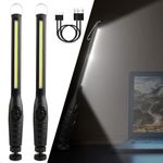2x Rechargeable COB LED Work Light Hand Torch Inspection Magnetic Lamp Dimmable