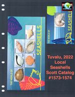 $21.00 Scott Value - 2022 TUVALU Seashells 2 s/s Shells Pacific CV MNH NH UMM