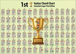 1st Guitar Chord Chart Extended Edition Larger Print 168 Chords A3 Double Sided
