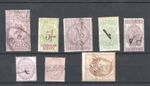 GB QV Revenue Stamps on a Stockcard - Used
