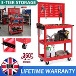 Upgrade 3 Tier Heavy Duty Workshop Garage Mechanic Trolley Service Tool Cart