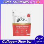 Improved New 420g Glow Up 30 serving 14000mg Collagen geeks Powder Nutrition UK)