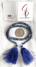 60cts Lapis Lazuli Graduated Faceted Rondelles Approx 3x1 to 5x2mm, 30cm Strand