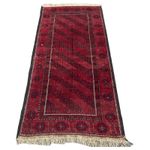 VINTAGE CLEANED BALUCHI RUG HANDMADE PERSIAN WOOL TRIBAL RED CARPET 6'7" x 3'3"