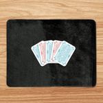 Play Mat Flannel Poker Game Mat Large Professional Poker Card Black Card Pad