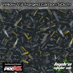 ROLLED - Yellow V3 Forged Carbon Hydrodipping Film