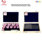 Black & Decker Valve Seat Grinder  Pilot  6 pcs With Stones 20 Pcs + Holder USA
