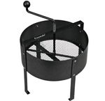 Rotary Garden Soil Sieve 18L Heavy Duty Steel Rotating Compost Sifter Riddle