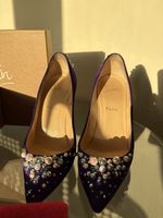 Christian Louboutin Candidate 100 Veau Velours Purple Pop Size Size 40.5 £550