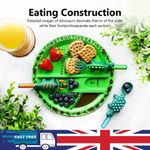 Constructive Eating Plate and Utensils Set Construction Toddler Dinnerware Set