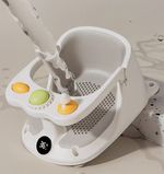Baby Bath Seat Anti-Slip Ergonomic Chair Strong Suction Cups Temperature Display