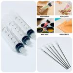 3x 10ml Syringes & 3x Long Blunt Dispensing Tip For Glue, Ink, Resin Crafts