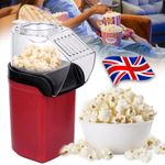 1200W Electric Popcorn Maker Oil/Fat Free Healthy Hot Air Popcorn Machine UK