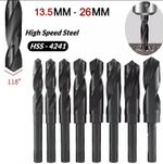 HSS Blacksmith Drill Bit Stepped 13mm Shank Bits All Sizes 13.5mm - 26mm Metal