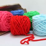 100G Skeins Chunky Chenille Yarn Soft as Milk Ideal for Baby Crochet Knitting UK
