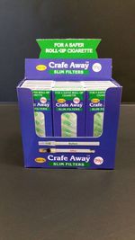 CRAFE AWAY ROLL UP FILTERS(greens) for roll up cigarettes 12 packs-120 filters