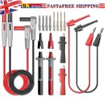 Cleqee Multimeter Test Lead Kit with Alligator Clips Banana Plug to Mini Grabber