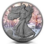 1 oz Silver American Eagle Four Seasons Series - Winter - Colorized & Ruthenium