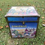Teenage Mutant Ninja Turtles Metal Toy Box Trunk w/ Lid Blue 16x15x15