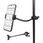 Universal Microphone Mic Stand Mount Phone Holder With Long Gooseneck Arm.