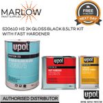 UPOL System 20 HS 2K Gloss Black Paint Kit 8.5LTR with s2030 Hardener & Thinner