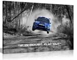 Subaru WRX Rally Car Colin Mcrae If In Doubt Flat Out Quote Canvas Print