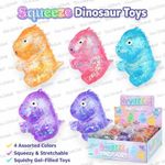 Squeezee Dinosaur Squishy Gel Sugar Toy Stretch Squeeze Stress Toy 1 Random