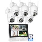 ANRAN Security Camera System 5MP CCTV 24H Record Outdoor Audio WiFi 12" Monitor