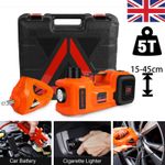 Electric Car Jack 5 Ton 12V Hydraulic Car Jack with Tire Inflator Pump & LED UK