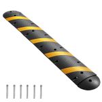 VEVOR 6FT Rubber Speed Bump Heavy Duty Speed Hump 72 in 2 Channel 22000 lbs