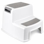 Double Step Stool Non Slip 2 Step Stool Potty Training Bathroom Kitchen 100Kg