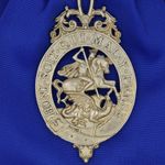 UK British Order of the Garter Lesser George Badge & Sash Large  84.9mm Replica