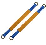 Axle Recovery Straps Heavy Duty X2 500MM Long  (D Rings Polyester Transport)
