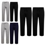Mens Lounge Bottoms Pyjama Pants Jersey PJ 100% Cotton Pajama Trousers Pack Of 2